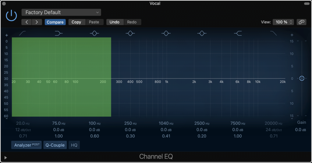 Bass or Low Frequencies