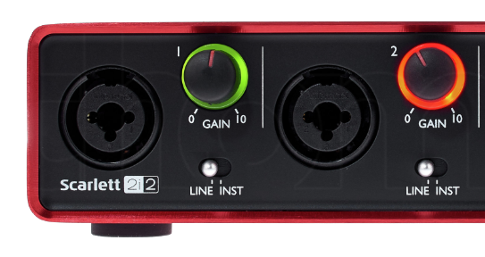 Audio interface - input connections